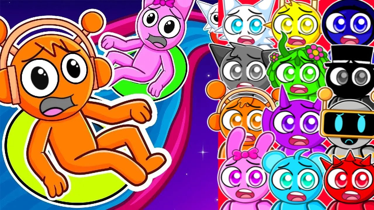 Sprunki SURVIVE The TALLEST SLIDES in Roblox!