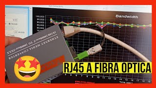 probando MEDIA CONVERTER fibra optica a ETHERNET RJ45 - Test con JPERF [1Gbps]