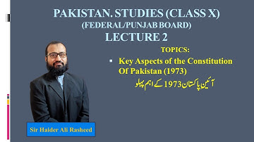 Pakistan.Studies Lecture 2 (Class X Federal/Punjab Board Syllabus)