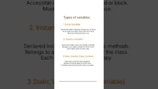 📘 Types of Variables in Java | Local, Instance & Static Variables Explained