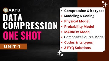 data compression unit 1 | Aktu 3rd Year Data Compression | Unit-1 One Shot | 3 PYQ Solutions