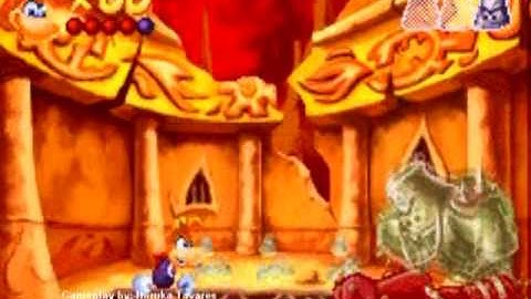 Rayman 3 (GBA) - Magmacosm - Den of Rocky