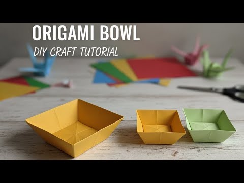 Paper Bowl Making Process How to Make an Origami Bowl - Easy Paper Bowl Making #paperbowl #bowl # ...