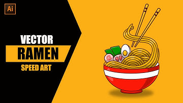 How to Create Vector Illustration Ramen || Adobe illustrator Tutorials For beginners