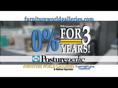 Furniture World Galleries Posturepedic Bed 599 Youtube