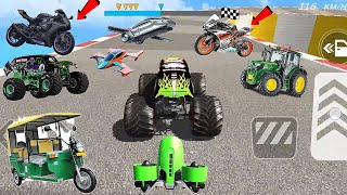 Monster truck stunt car🥶 extreme simulator car racing 😎maga Ramp car 3d😱 #alllevelsgameplay