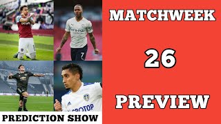 Premier League Predictions | MatchDay 26 PL Preview | The Prediction Show (DougOut Football Channel)