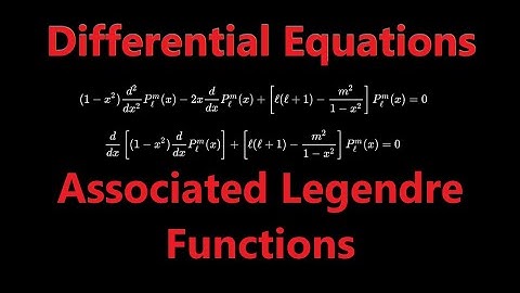 Associated Legendre Functions | Differential Equations