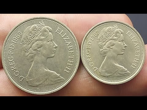 UK 1968 10 New Pence Coin U0026 1968 5 New Pence Coin VALUES - QUEEN ELIZABETH II