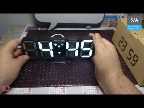 HORLOGE DIGITALE LED avec ALARME, REVIEW et TUTO et Notice traduite