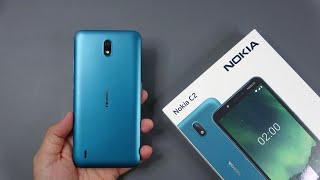 Nokia C2 (2020) Cyan color unboxing, camera, antutu, gamming test