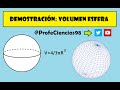 Demostración de la fórmula del volumen de una esfera mediante integrales.