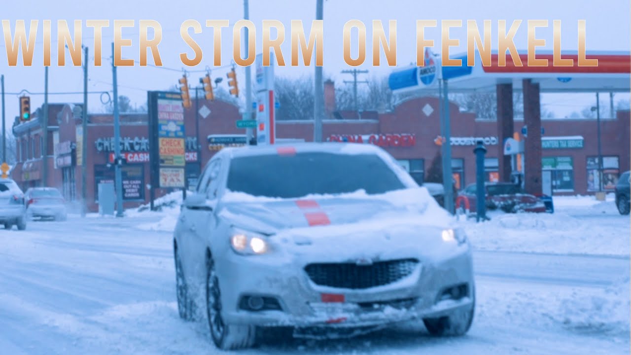 Winter Storm on Fenkell - YouTube