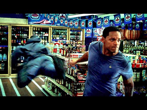 Will Smith throws a robber through a wall | Hancock | CLIP