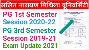 Lalit Narayan Mithila University PG 1st semester and 3rd semester exam 2021/LNMU pgexam program 2021