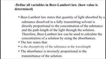 Spectrophotometer Lab Video
