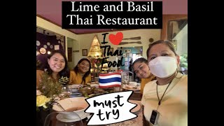 VLOG 047: LIME AND BASIL THAI RESTAURANT| ALFONSO CAVITE