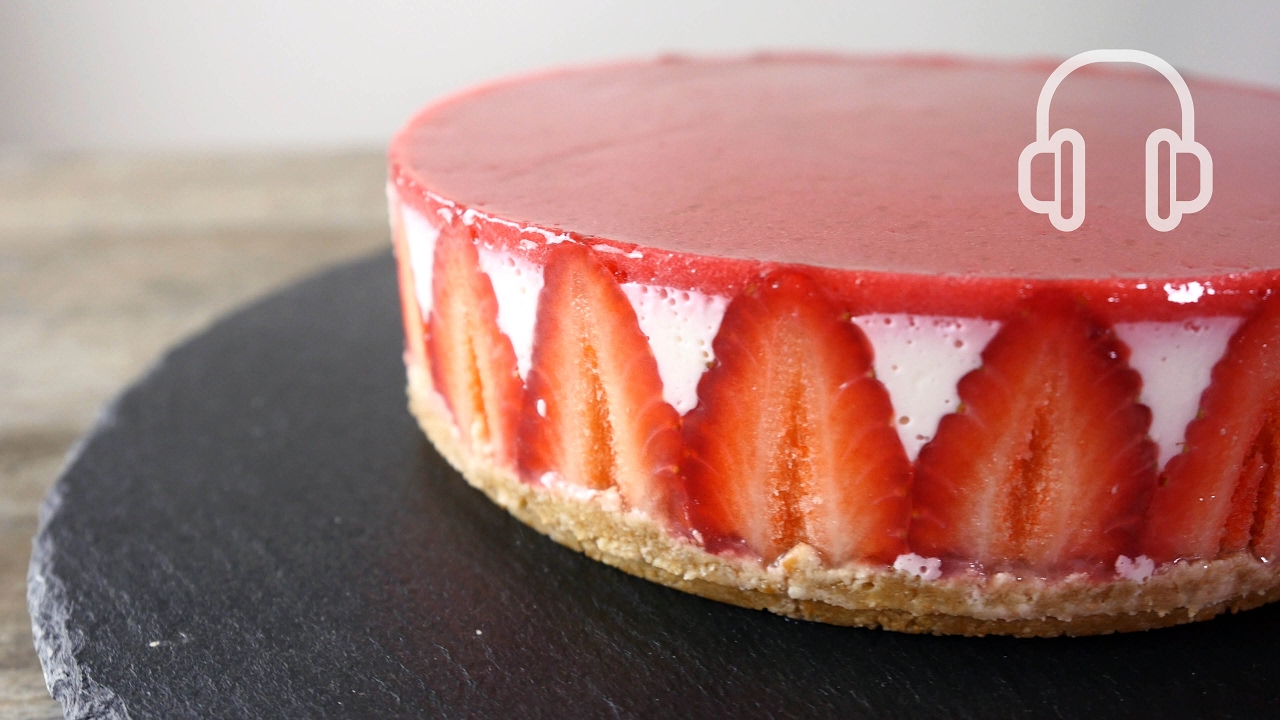 No Bake Strawberry Cheese Cake Recipe 苺のレアチーズケーキの作り方 Youtube