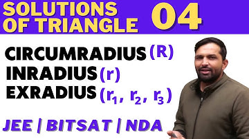 Solutions of Triangle 04 | Circumradius | Inradius | Exradius | Bhannat Maths | Lega Sir Maths