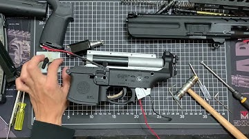 One take SIG airsoft MPX AEG disassembly research,gearbox take down