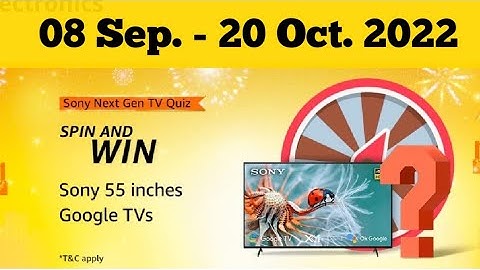 Amazon Sony Next Gen TV Quiz Answers Today | Amazon Quiz Answers Today | Amazon Quiz Today