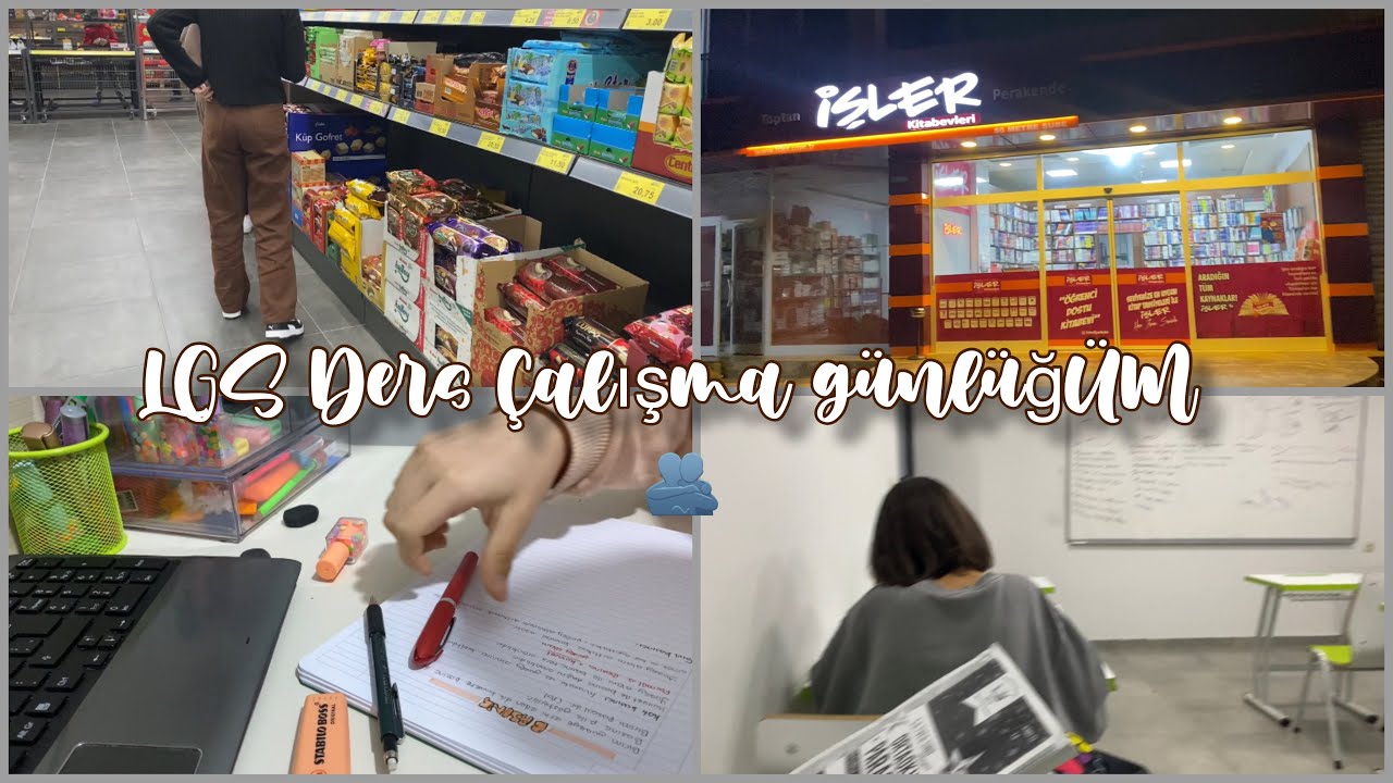 LGS Ders Çalışma Günlüğüm💕// dershanede bir günüm// sütlü kahve ☕️