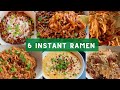 6 instant ramen recipes     asmr  easy  cheap ramen under 2