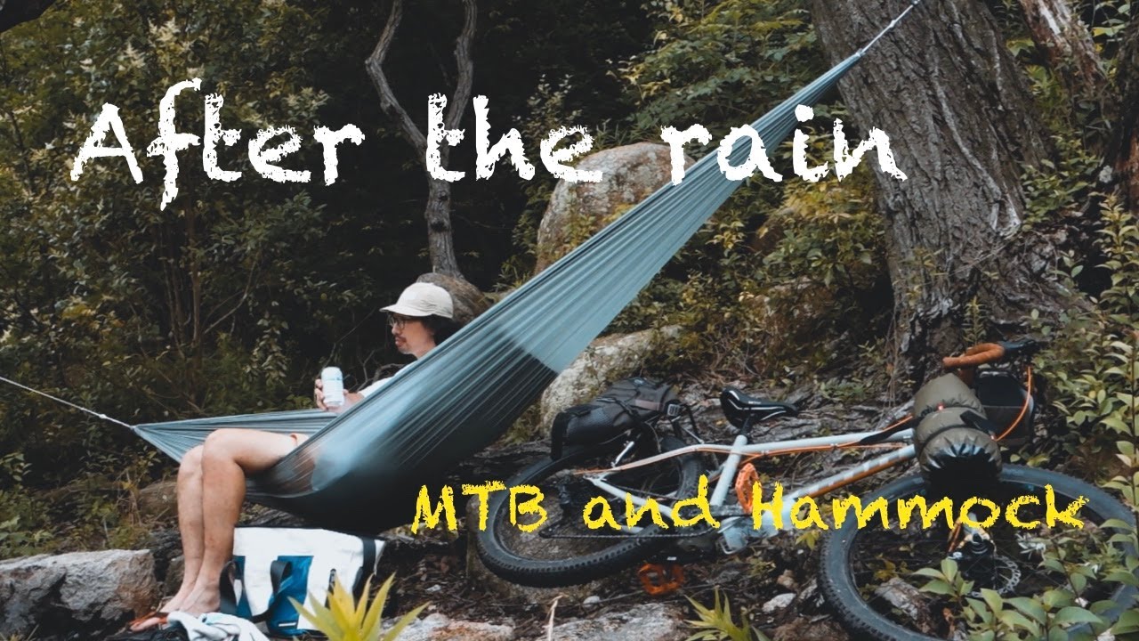 After the rain, go to the mountain near my house by bikepacking 