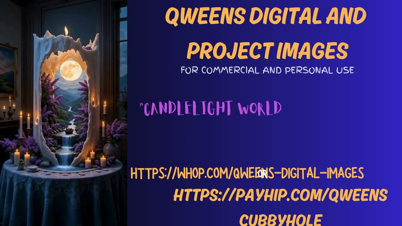 👑QWEENS DIGITAL AND PROJECT IMAGES:   CANDLELIGHT WORLD FLOWING CREEK
