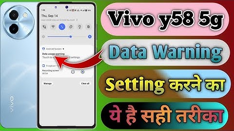 how to off data warning in vivo y58 5g, vivo y58 5g data warning problem, vivo y58 5g data warning