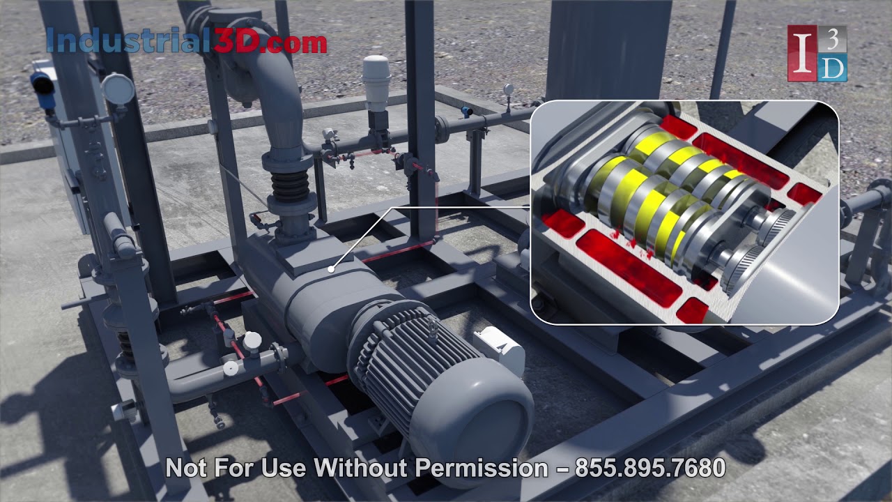 John Zink Vapor Recovery Unit Dry Vacuum Pump Technology Oil & Gas Animation I3D YouTube