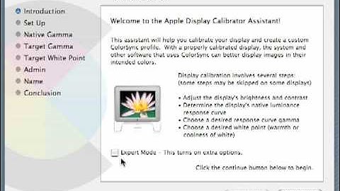 Monitor Calibration in OSX