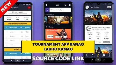 How to make bgmi tournament app in android studio | Tournament app source code download