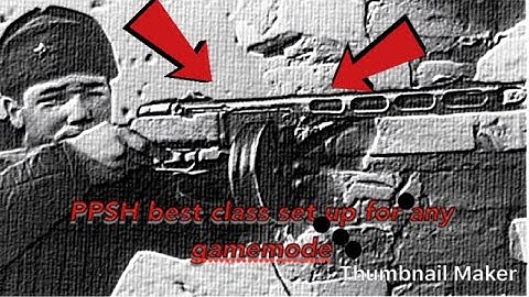 WWII best class PPSH set up for any gamemode