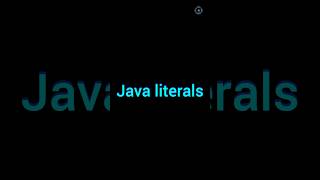 Java literals | the fast enter #shorts