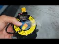 KIA RIO Air bag lights ON / How to replace spiral cable/ clock spring
