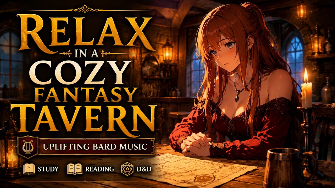 Relax in a Fantasy Tavern | Uplifting Bard Music for Study, Reading & D&D