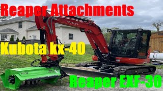 Reaper Attachments EXF30 Review / First Impression on a Kubota KX040, Flail Mower