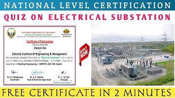 Quiz on Electrical Substation | Electrical Engineering Quiz & Certificate | Substation Quiz | GateGk