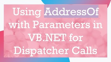 Using AddressOf with Parameters in VB.NET for Dispatcher Calls