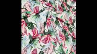 Vintage Leaves Print Nylon Lycra Spandex Fabric 4 Way Strech