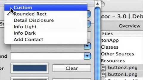 Xcode iPhone SDK Tutorial   Interface Builder Custom Buttons