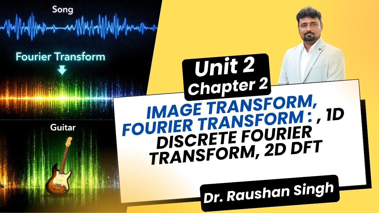 DIP–Unit 2: Chapter 2 | Image Transform, Fourier Transform, 1DFT, 2D Discrete Fourier Transform
