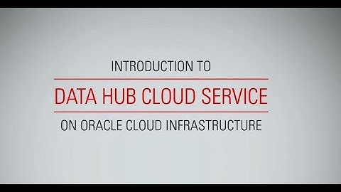 Oracle PaaS Data Hub Cloud Service