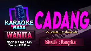 Cadang Karaoke Nada Wanita / Cewek | Voc. Apriana | Cipt. Mawan Salba | Musik Dangdut |