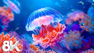 Uma fuga subaquática onírica em 8K – A vida marinha relaxante para uma profunda tranquilidade.