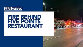 Fire burns behind Five Points restaurant on Glenwood Avenue