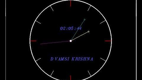 c program for analogue clock