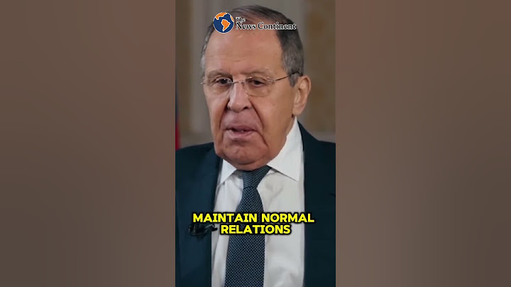 Russian Foreign Minister Sergey Lavrov Describes the War With the US
