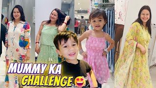 6 DRESS Challenge in Shopping Mall  🥰 Mummy Ne Dhamaal Macha Diya 🤣